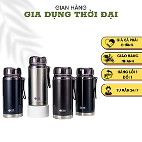 Bình giữ nhiệt BAOL BEIGU 600-1000ml inox 304 cao cấp - nắp titan