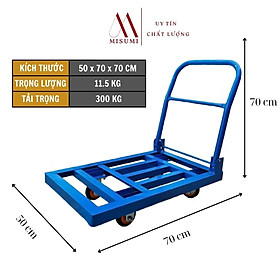 Xe Đẩy Hàng Trọng Tải Lớn 300kg Chất Lượng Cao Chữ V Màu Xanh