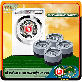Mua Bộ 4 chân đế cao su máy giặt HT SYS- Chân máy giặt - Chống rung - Chống ồn - Chống trơn trượt + 01 Sét móc vàng tài lộc HT SYS