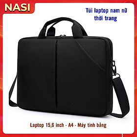 Túi laptop đeo vai 15.6 inch B1068 NASI nhiều ngăn hàng cao cấp mẫu đẹp thời trang cặp xách đựng máy tính nam nữ chống sốc