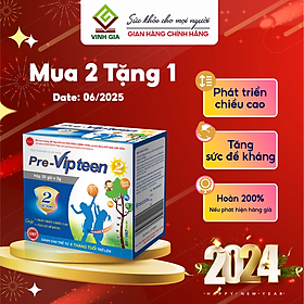 Pre-Vipteen 2 Giúp Tăng Chiều Cao,Tăng Sức Đề Kháng Cho Trẻ Từ 6 Tháng Tuổi [Combo 2 Tặng 1] Áp dụng Lô HSD Tháng 1/2025