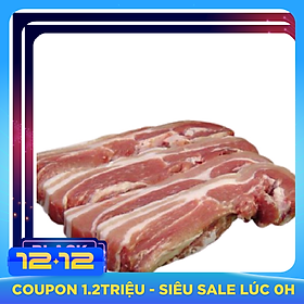1kg Ba chỉ heo không da cắt dây