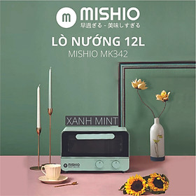 Lò nướng 12L Mishio MK342 - Hàng chính hãng - Xanh mint
