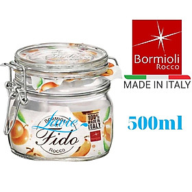 Mua Combo 2 hũ thủy tinh đựng thực phẩm nắp khóa cài kín hơi dung tích 0.5L Bormilio - Made in Italia