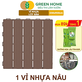 Mua Vỉ Nhựa Lót Sàn Greenhome  Catleza  D30xR30cm  Độ Bền 5 Năm  Dễ Lắp Đặt  Trang Trí Ban Công  Sân Vườn  Hồ Bơi