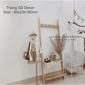 Mua THANG GỖ DỰA TƯỜNG TREO QUẦN ÁO  PHỤ KIỆN CHỤP HÌNH  DECOR SHOP (ẢNH THẬT  CÓ SẴN)