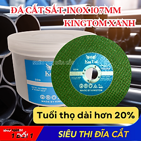 Hộp 50 Viên Đá Cắt Sắt - Inox KingTom Xanh 107 - Bén - Ít Bụi - Giá Siêu Tốt