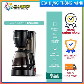 Máy Pha Cafe Tự Động SAMONO SW-CMB06B Dung Tích 750ml Đa Chức Năng Nhỏ Gọn Phù Hợp Cho Gia Đình - Hàng Chính Hãng