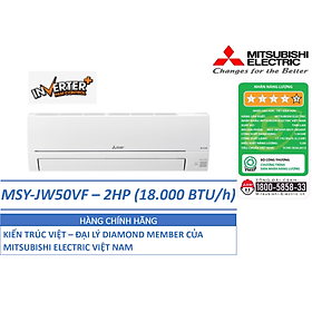 Mua ĐIỀU HÒA KHÔNG KHÍ (MÁY LẠNH) MITSUBISHI ELECTRIC MSY-JW50VF - 2 HP(NGỰA) (18 000 BTU/H) - INVERTER - HÀNG CHÍNH HÃNG