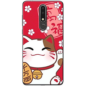 Ốp lưng dành cho Nokia 3.1 Plus mẫu Mèo may mắn vẫy tay