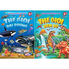 Sách - Combo 2 Cuốn Khám phá thế giới kỳ bí: Thế giới đại dương +Thế giới tiền sử-mk