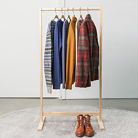 Giá Treo Quần Áo Gỗ Thanh Đơn Single Hanger Size S Nội Thất Kiểu Hàn BEYOURs - Gỗ Tự Nhiên