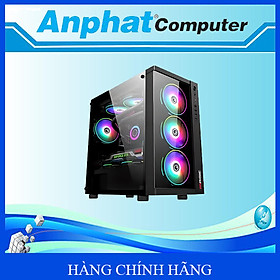 Vỏ máy tính CASE MAGIC GM-01 (Kính trước+Sẵn 4 FAN) - Hàng Chính Hãng