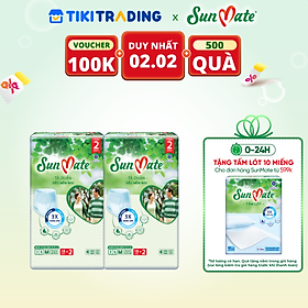 Combo 2 Tã quần SunMate siêu mềm mại G1 mới size M-18+2 miếng