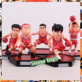 Mô hình Slam Dunk - Set Mô hình bóng rổ Rukawa Hanamichi Takenori Ryota Mitsui Akagi - Team bóng rổ trường Shohoku - 8cm