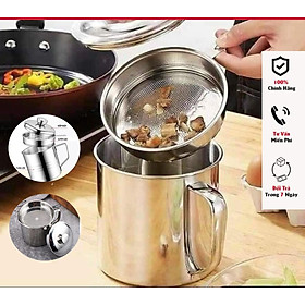 Ca Lọc Dầu Ăn Inox 304 Dày Dặn Dụng Cụ Lọc Nước Inox Đa Năng Bằng Inox