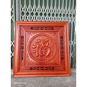Mua Tranh treo tường trạm khắc chữ phúc bằng gỗ hương đỏ đẹp long lanh kt 97×97×4 5cm