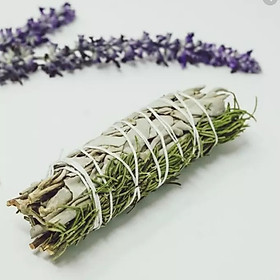 Bó lá xô thơm và hương thảo xông thơm nhà cửa white sage _ rosemary smudge