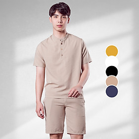 Bộ đũi nam cộc tay Đồ bộ quần áo thể thao nam LINEN THE 1992