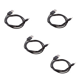 4 Pieces USB Type A Male to DC 2.5mm x 0.7mm Male Adapter Power Supply Cable 1m/3.3ft Black
