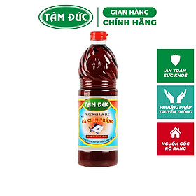 Tâm Đức - Nước mắm truyền thống ngon đậm vị Hiệu cá chim trắng 25 độ đạm chai 500ml / 1L