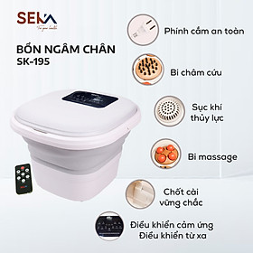 Bồn Ngâm Chân, Massage Chân SEKA SK195 gấp gọn con lăn tự động hàng chính hãng