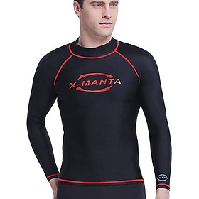 Men's Long Sleeve Swimsuit Top Rashguard UPF50+ UV Snorkeling Surf Clothing