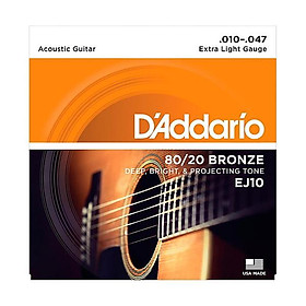 Dây đàn guitar acoustic D'addario EJ10