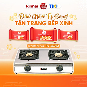 Mua Bếp gas dương Rinnai RV-460(S) mặt bếp inox và kiềng bếp men - Hàng chính hãng.