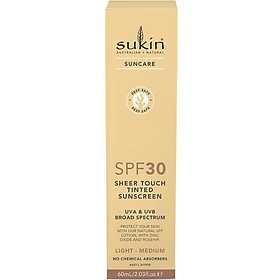 Sukin SPF 30 Tinted Light/Medium Sunscreen Lotion 60ml