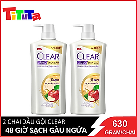 Combo 2 Chai Dầu gội đầu Clear sạch gàu ngứa và vi khuẩn suốt 48 Giờ Nước