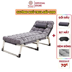 Giường xếp văn phòng ngủ trưa Vango gấp gọn, khung thép chắc chắn