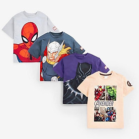 COMBO 4 ÁO CHO BÉ TRAI IN HỌA TIẾT SIÊU NHÂN CHẤT LIỆU COTTON MÁT SIZE TỪ 9-25KG