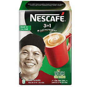 NESCAFÉ 3in1 Cà phê rang xay hòa tan Đậm đà hài hòa - Hộp 20 gói x 17 g