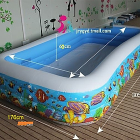 Hồ bơi, bể bơi phao trẻ em 3 tầng Pool Size 3m05 cho bé và gia đình