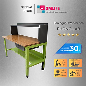 Bàn nguội thao tác cơ khí Workbench mặt bàn tre phòng Lab WB-lab