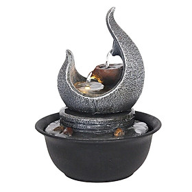 Small Tabletop Fountain Calming Water Sound  Indoor for Home Office Decor