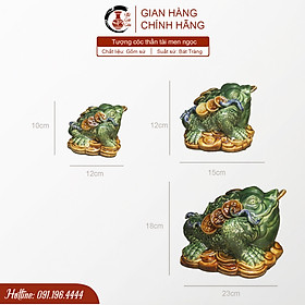 Mua Cóc Thiềm Thừ  Tượng cóc tài lộc gốm sứ Bát Tràng men rạn đắp nổi
