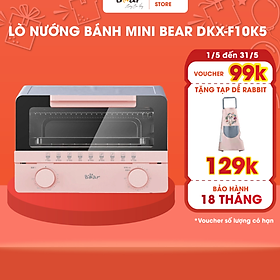 Lò Nướng Bánh Mini Bear Dung Tích 10L Thiết Kế Nhỏ Gọn Đa Năng Dkx-F10K5 - Hàng Chính Hãng