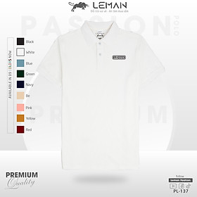 Áo thun Polo nam Leman PL137 vải CVC Premium Pique 260gsm cao cấp Form Regular