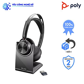 Mua Tai Nghe Không Dây Poly Voyager Focus 2 UC with Charge Stand USB-A Hàng Chính Hãng