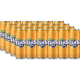 Lốc 24 Lon Nước Giải Khát Có Gas Fanta Cam 320ml x 24