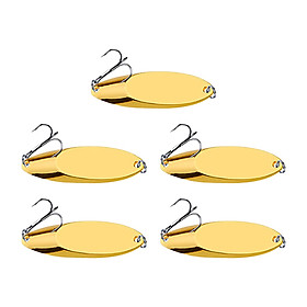 5 Pieces Fishing Spoons Lures Spinnerbaits Hooks Bass Baits and Lures