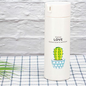 Mua Bình Nước Thủy Tinh Giữ Nhiệt Bọc Nhựa Chữ Love 400ml (Màu Ngẫu Nhiên)
