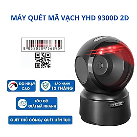 Hình ảnh Máy quét mã vạch để bàn YHD 9300D đọc mã vạch 2D trên bao bì sản phẩm hàng hóa dùng trong Siêu thị - Hàng nhập khẩu