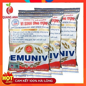 Combo 3 Gói Chế Phẩm Vi Sinh Xử Lý Phế Thải Hữu Cơ EMUNIV - Gói 200gr