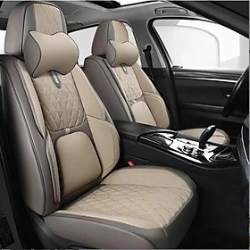( Mã A04) Bộ áo ghế da Nappa có đệm cao su non nâng lưng tặng kèm 2 gối