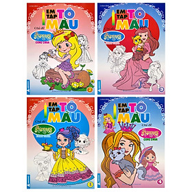 Combo em tập tô màu - chủ đề công chúa
