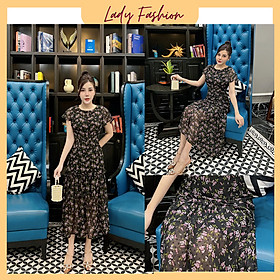 (HCM) Đầm hoa nhí 2 tầng tiểu thư - D071- Lady Fashion - Khánh Linh Style