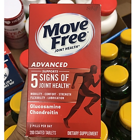 Glucosamine Mỹ Schiff Move Free Joint Health Advanced Glucosamine + Chondroitin - Giảm các triệu chứng đau nhức xương khớp hiệu quả - Massel Official -200 Viên